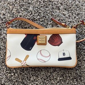 Baseball Themed Wristlet with Sports Icons